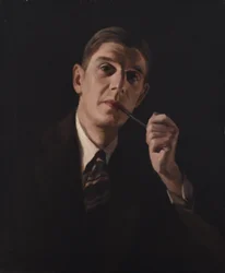Ritratto di un uomo che fuma una pipa