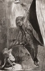 Illustrazione per il romanzo di Charles Dickens Il patto del fantasma