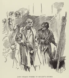 John Staats Forbes nello studio di Millet