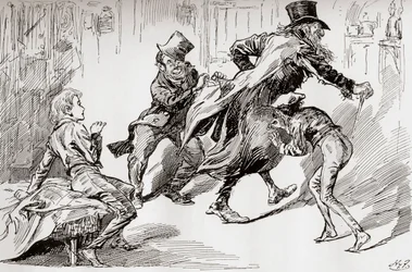La cucina dei ladri. Oliver viene mostrato come si fa, illustrazione da 