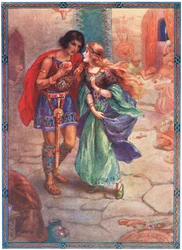 "Prendimi in moglie" (da Diarmud e Grania) (litografia a colori)