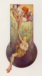 I fratelli tirano fuori Giuseppe dalla fossa (litografia a colori)