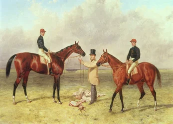 Da sinistra a destra Lord Lyon, vincitore del Derby, St. Leger e 2.000 ghinee; Elland, vincitore del Vaso d