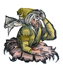 Ritratto di Parmenide di Elea, filosofo greco presocratico. Xilografia da 