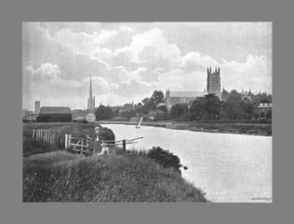 Cattedrale di Worcester, c1900
