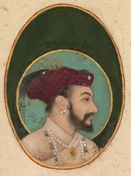 Shah Jahan, 1630 circa (acquerello opaco, inchiostro e oro su carta)
