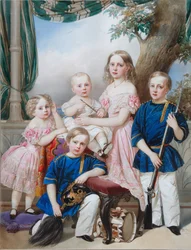 Figli del Duca Pietro di Oldenburg 1812-1881: Alexandra, Katharine, Nikolaus, Alexander e Georg