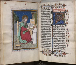 Libro dei Vangeli con Ritratti degli Evangelisti: Iniziale Decorata