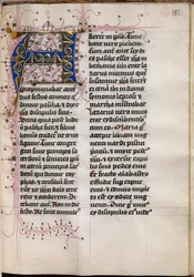 Libro dei Vangeli con ritratti degli evangelisti: Iniziale decorata, c. 1480