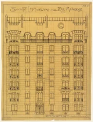 Progetto per la facciata della Société Immobilière de la Rue Modern, n. 6