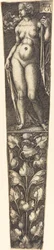 Guaina del pugnale con donna nuda