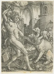 Ercole incatena Cerbero, 1550