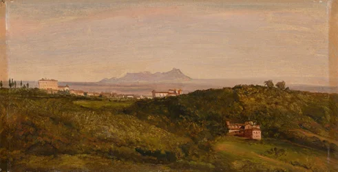 Heinrich Bürkel - Veduta del Monte Circeo. Intorno al 1853