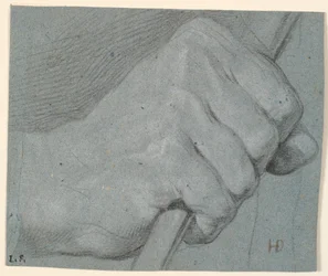 Studio di mano, stretta attorno a un bastone