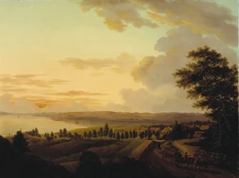 Paesaggio della Selandia, sera