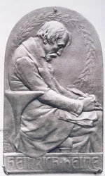 Medaglione ritratto di Heinrich Heine