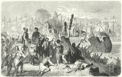 Battaglia di Azio, 31 a.C. (incisione)