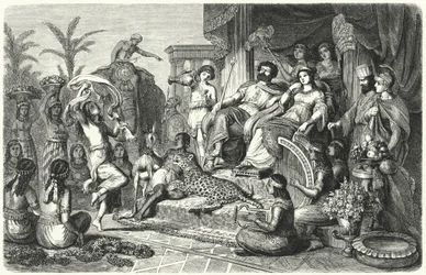 Scena di corte da uno dei regni ellenistici in cui fu diviso l