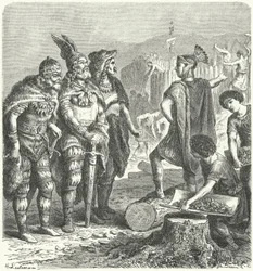 Il generale romano Stilicone che negozia con i Goti, c400