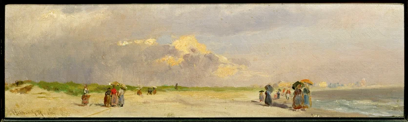 Donne di Katwijk sulla spiaggia