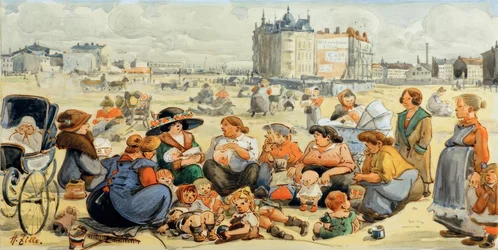 Il bambino nutrito con il biberon