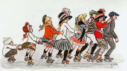 Club di pattinaggio intorno all