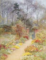 Giardino murato in primavera
