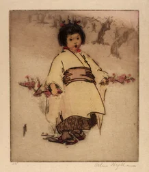 Bambino in fiore