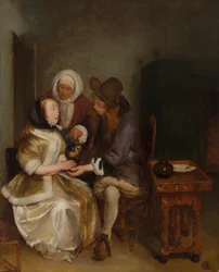 Bicchiere di limonata, copia dal dipinto di Gerh. Terborch