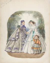 Illustrazione per una rivista di moda francese, ca. 1862