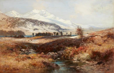 Paesaggio innevato delle Highlands