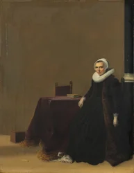 Ritratto di una donna con un cane, c.1635