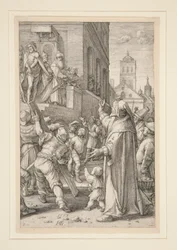 Ecce Homo, dalla Passione, n. 8 di una serie di 12 incisioni