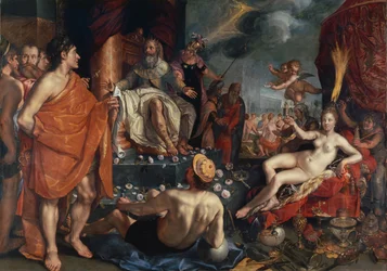 Hermes presenta Pandora al re Epimeteo, 1611