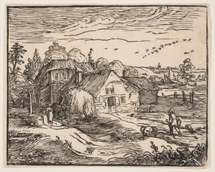 Paesaggio con casa colonica