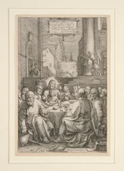 Ultima Cena, da La Passione, n.1 in una serie di 12 incisioni