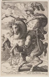 Marco Curzio a cavallo, da Gli eroi romani