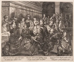 Il banchetto di Tarquinio Collatino, da La storia di Lucrezia