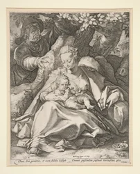 La Sacra Famiglia sotto il ciliegio / Riposo durante la fuga in Egitto sotto un ciliegio