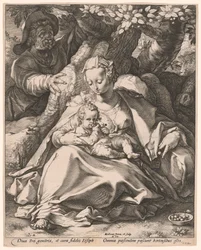 La Sacra Famiglia sotto un ciliegio