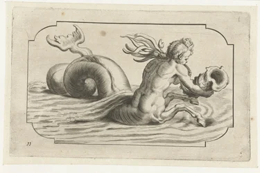 Cavalluccio marino con torso maschile