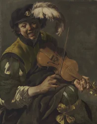 Un giovane che suona il violino