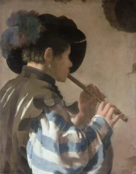Fante che suona un piffero