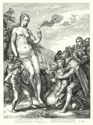 Venere, Cupido e le due coppie di amanti (incisione)