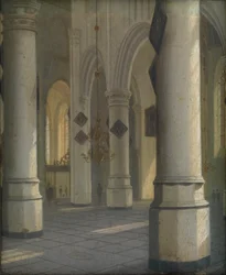 Interno di una chiesa, 1655 circa (olio su tavola)