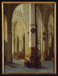 Interno della chiesa di San Bavon (dipinto su tela)