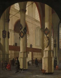 Vista della Oude Kerk di Delft