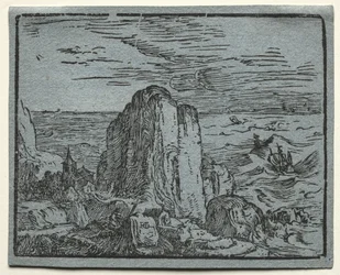 Da un set di 4 paesaggi: No.4- Scogliera sulla costa