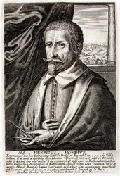 Autoritratto, tavola 108 da una serie di ritratti di artisti, inciso da Frederik Bouttats II (fl.1643-76)