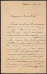 Lettera ad August Allebé